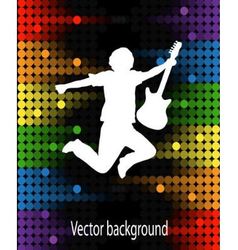 Silhouette of a man with guitar Silhouette of a man with guitar vector image