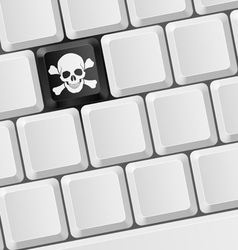 Skull key vector image