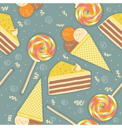 Candies seamless pattern sweets color background vector image