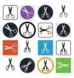Scissors icons vector image