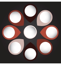 Concept of colorful circular banners with arrows vector image