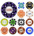 Gambling chips vector image