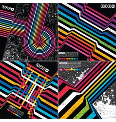 Set of four abstract background vector image