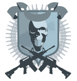 Emblem gangster vector image