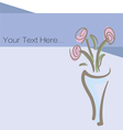 Greeting card with flowers vector image