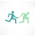 Relay runners Relay runners vector image