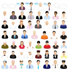 Icons of people vector image