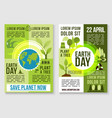 Save earth nature and plant tree templates Save earth nature and plant tree templates vector image