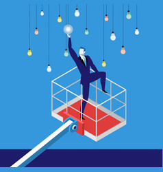 Reaching a goal in business concept vector image