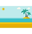 Tropical sea island with palm trees Tropical sea island with palm trees vector image