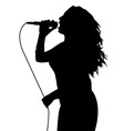 Female singing vector image