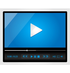 Video player for web minimalistic design vector image
