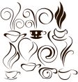 Coffee cup icons vector image