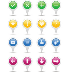 Pointers with icons Pointers with icons vector image