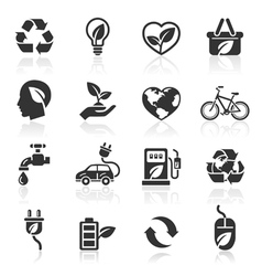 Ecology icons set1 vector image