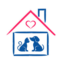 Pet shop or clinic sign Pet shop or clinic sign vector image