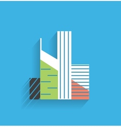 Skyscraper icon modern flat design vector image