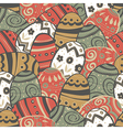 Seamless easter eggs pattern vector image