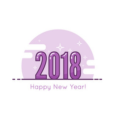 2018 happy new year background vector image