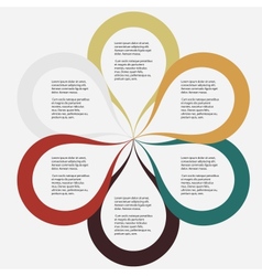 Concept of colorful circular banners in flower vector image