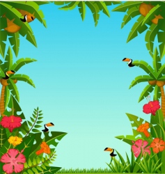 Tropical frame vector image