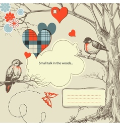 Love birds talk vector image