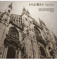 Facade of Milan Cathedral vector image