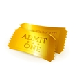 Golden tickets vector image