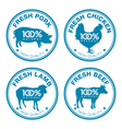 Set of fresh meat labels Set of fresh meat labels vector image
