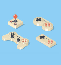 Gamepad and joystick set Gamepad and joystick set vector image