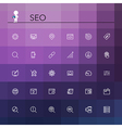 SEO Line Icons vector image