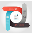 Modern arrow circle origami style options banner vector image