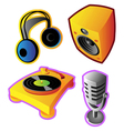 Colorful music and sound vector image