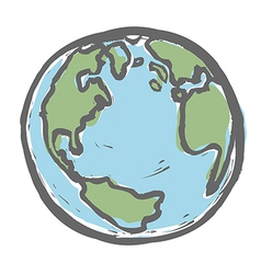 Hand drawn earth EPS8 vector image