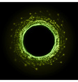 Fireworks circle green vector image
