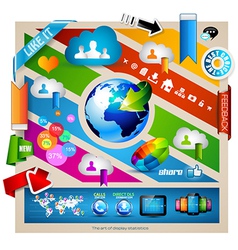 Infographic with Cloud Computing concept - vector image