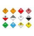 Cargo hazardous signs vector image
