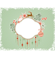 Christmas green background vector image