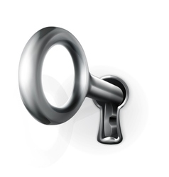 Key in keyhole vector image