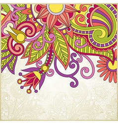 Ornate abstract floral background vector image