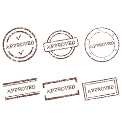 Approved stamps vector image