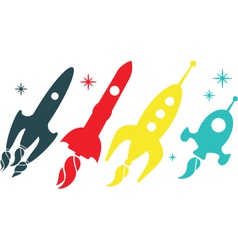 Space rockets vector image