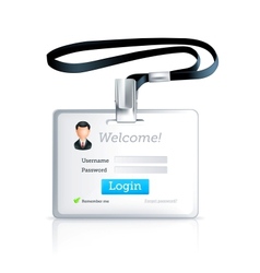Log in form vector image