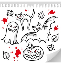 Halloween elements vector image