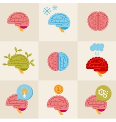 Brain icons vector image