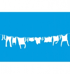 Washing lines vector image