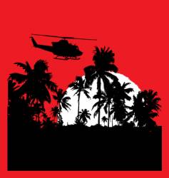 Tropical heat with choppa vector image