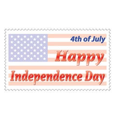 Independence Day post stamp Independence Day post stamp vector image
