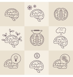 Brain icons vector image