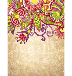 Ornate grunge abstract floral background vector image